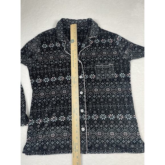 Laura Ashley Women's Pajama Set Size M Soft Fleece Fair Isle Cozy Cabin 2 Pc - Picture 9 of 14